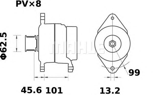 MAHLE ORIGINAL MG 273 Alternator